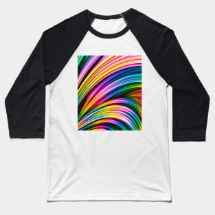 Melos. Super Colorful Abstract Art Strands Baseball T-Shirt